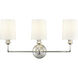 Leena 3 Light 22 inch Polished Nickel Bathroom Vanity Light Wall Light